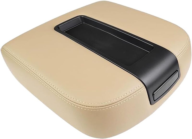 Citumo Center Console Armrest lid Cover Compatible with 2007-2013 Silverado Tahoe Suburba Avalanche Sierra Yukon XL Arm Rest Center Console Cover Lid, Replac OE 19328711, Beige - Image 1